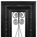 Eclectic Metal Grill & Solid Wood 66 in. Long Console Sofa Table