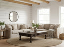 Handcrafted Eclectic Solid Wood 64 in. X 44 in. Large Coffee Table