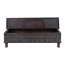 Ranch Style Solid Wood Blanket Chest With Nail Heads