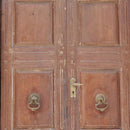 1800s Teak Wood 115 in. Tall Antique Door With Transom