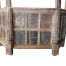 Eclectic Antique Carved Solid Wood Arches Repurposed 83 in. Tall Serving Bar
