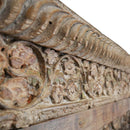 Eclectic Antique Carved Solid Wood Arches Repurposed 83 in. Tall Serving Bar