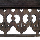 Farmhouse Style Antique Lattice Carved Teak Wood Frieze Repurposed 75" Long Console