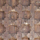 Antique Aged Teak Wood Carved 81in. Tall  Indian Double Doors