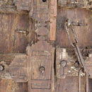Antique Aged Teak Wood Carved 81in. Tall  Indian Double Doors