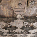 Antique Aged Teak Wood Carved 81in. Tall  Indian Double Doors