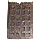 Antique Aged Teak Wood Carved 81in. Tall  Indian Double Doors
