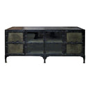 Industrial Style Reclaimed Wood In Metal Frame 60 in. Wide Media Console