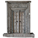 1800s Antique Ornately Carved 84 in. X 100 in. Indian Haveli Doors
