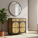 Industrial Style Wood And Metal Industrial Style 2-Door Cabinet