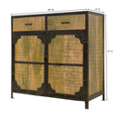 Industrial Style Wood And Metal Industrial Style 2-Door Cabinet