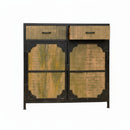 Industrial Style Wood And Metal Industrial Style 2-Door Cabinet