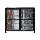 Industrial Style Reclaimed Wood 2-Door Storage Cabinet