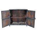 Industrial Style Reclaimed Wood 2-Door Storage Cabinet
