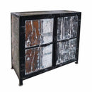 Industrial Style Reclaimed Wood 2-Door Storage Cabinet
