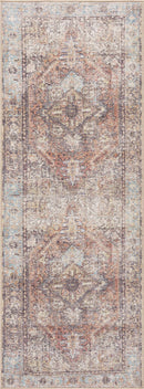 Beck Peach Washable Area Rug - Clearance