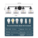 Hermosa Modern 4-Light Bathroom Vanity Light