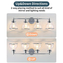 Hermosa Modern 4-Light Bathroom Vanity Light