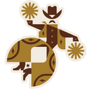 Cowboy Old West Weather Resistant Sticker | HEARTlandia