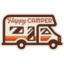 Happy Camper Weather Resistant Sticker | HEARTlandia