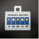Nebraska Weather Weather Resistant Sticker | HEARTlandia