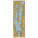 Lake Champlain, Vermont Latitude Longitude Map Wooden Sign | Wall Art Print on Real Wood