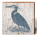 Minimalist Shabby-Chic Heron | Wall Art Print on Real Wood