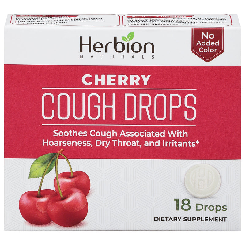 Herbion Naturals Cherry Cough Drops (18 Count)