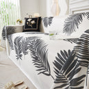 Leaf Printed Slipcover Sofa Covers, Universal Couch Throw Cover, Pets Furniture Protector for Home Decor
