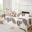 Leaf Printed Slipcover Sofa Covers, Universal Couch Throw Cover, Pets Furniture Protector for Home Decor