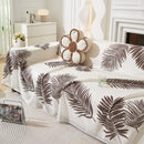 Leaf Printed Slipcover Sofa Covers, Universal Couch Throw Cover, Pets Furniture Protector for Home Decor
