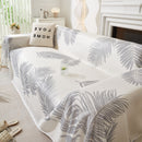 Leaf Printed Slipcover Sofa Covers, Universal Couch Throw Cover, Pets Furniture Protector for Home Decor