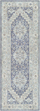 Sema Blue Medallion Thick Luxe Area Rug