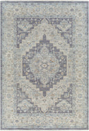 Sema Blue Medallion Thick Luxe Area Rug