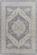 Sema Blue Medallion Thick Luxe Area Rug