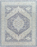 Sema Blue Medallion Thick Luxe Area Rug