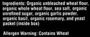 Wanda's Organic Rosemary & Basil Pizza Crust Mix | 15 oz | Shipping Included | Heartland Gourmet | 1399