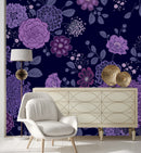 Violet Floral Wallpaper