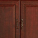 71-inch High 3-Shelf Wooden Bookcase with Storage Drawer in Cherry Finish