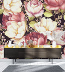 Dark Wallpaper with Peonies