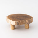 Teak Riser | Primitive Live Edge Wood Display