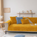 Luxury Sherpa Fleece Solid Sofa Towels Thickened Plush Non Slip Sofa Cushion Covers