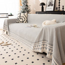 Chenille Jacquard Sofa Throw Blanket Cover Soft Polyester Weave Couch Throw Cover for Pets Dog Kids