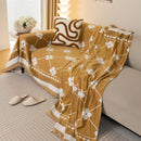 Comfy Four-Leaf Clover Hope Faith Love Luck Blanket for Couch, Chenille Scratch Proof Sofa Blanket Covers