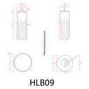 HLB09 12V LED Low Voltage Brass Cylinder Pendant Light Hanging Downlight Fixture