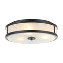 Modern 16 Inch 3-Light Black Flush Mount Ceiling Light