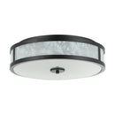 Modern 16 Inch 3-Light Black Flush Mount Ceiling Light