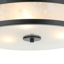 Modern 16 Inch 3-Light Black Flush Mount Ceiling Light