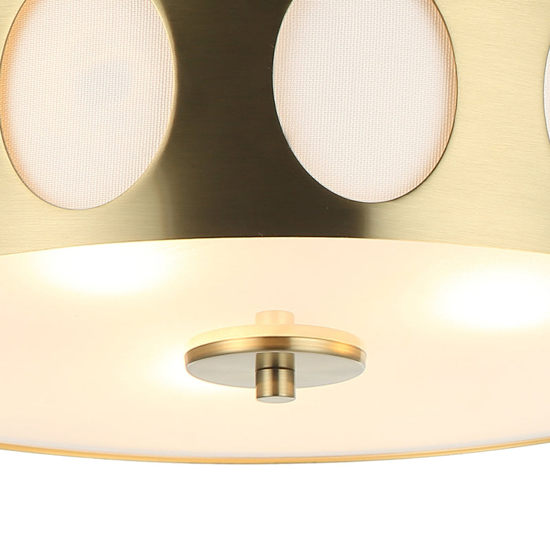 14 Inch Modern 3-Light Golden Flush Mount Ceiling Lighting