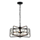 4-Light Golden or Black Modern Crystal Island Pendant Light